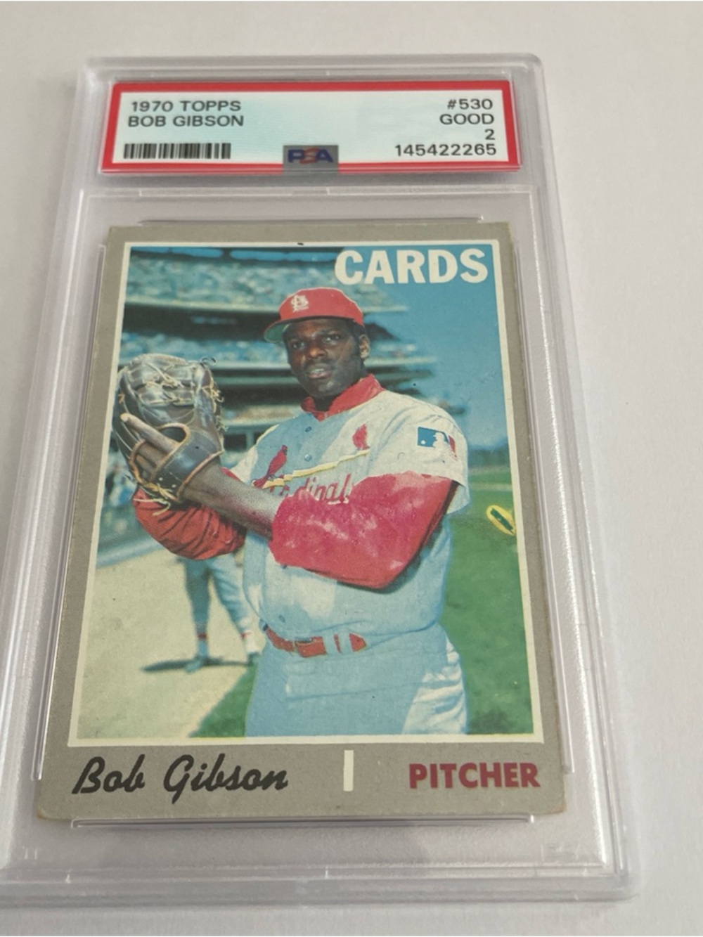 1970 Topps 530 Bob Gibson PSA 2 Good Vintage Baseball Card